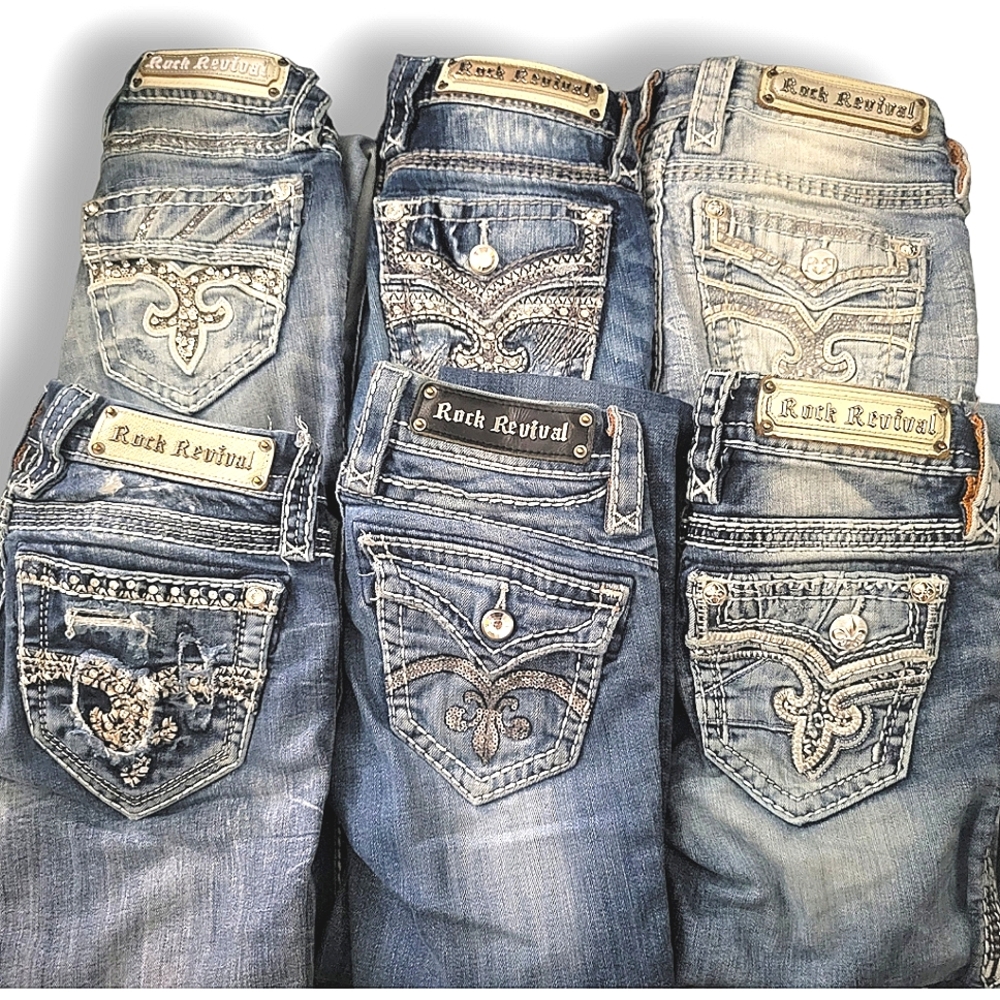 ☆READ.ME☆ Rock Revival Jeans Lot